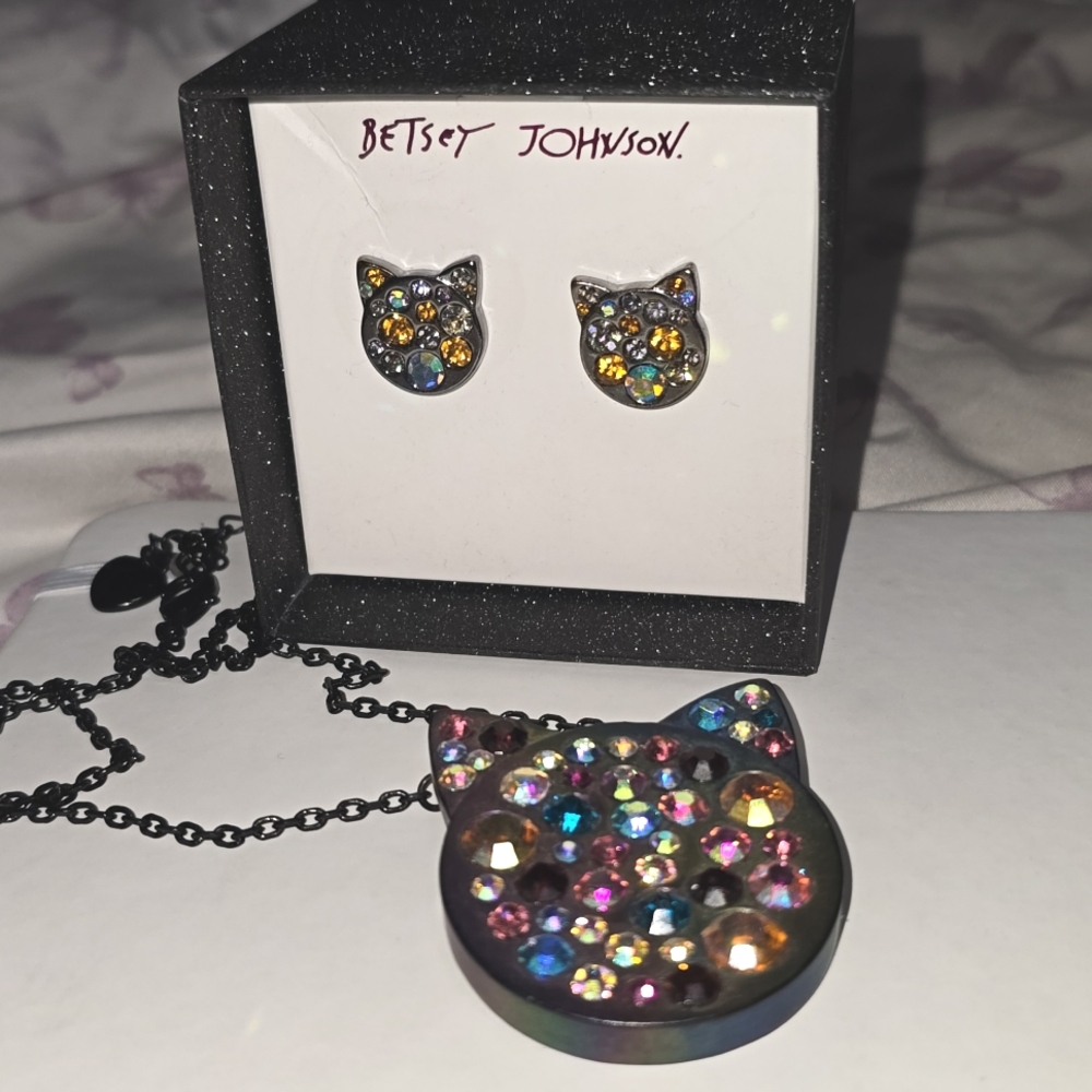 Betsey Johnson Cat Jewelry Bundle